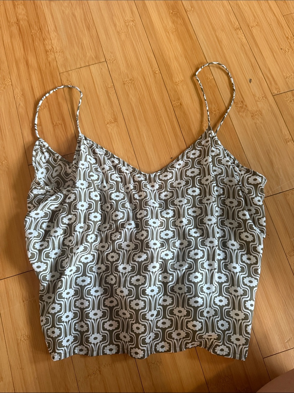 acacia swimwear Brown & White Printed Spaghetti-Strap Cami